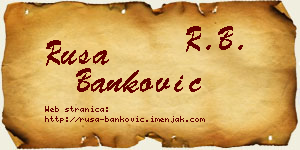 Rusa Banković vizit kartica